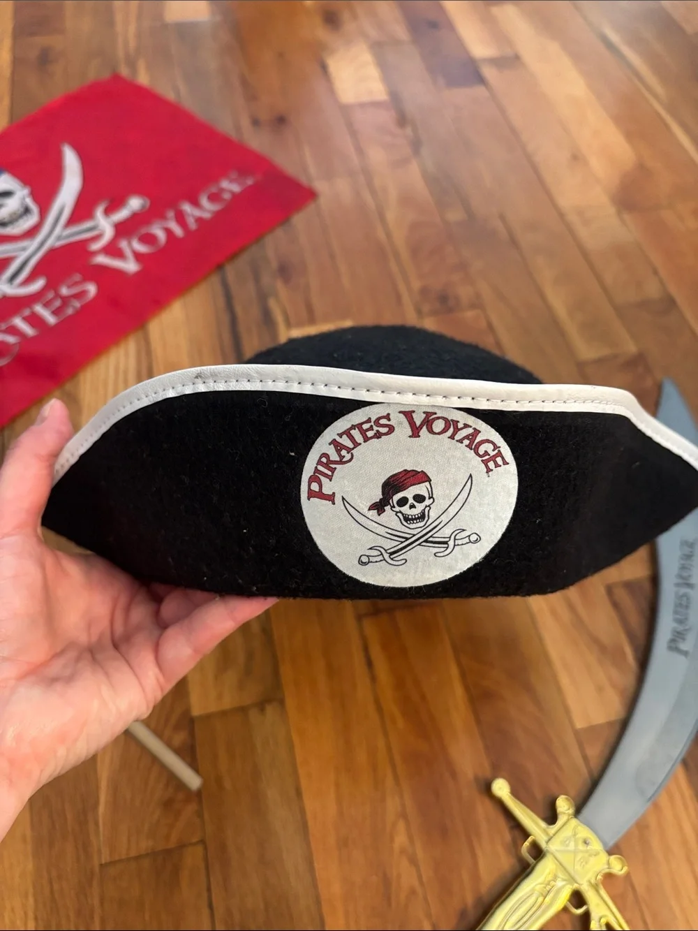 Kids Black Pirate Hat with Skull Emblem